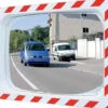 SPL Verkehrsspiegel H400xB600mm Kunststoff,rot/weiß f.2 Richtungen 9m - 554