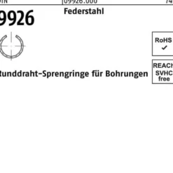 Sprengring DIN 9926 10 Federstahl Runddraht 5000 Stück
