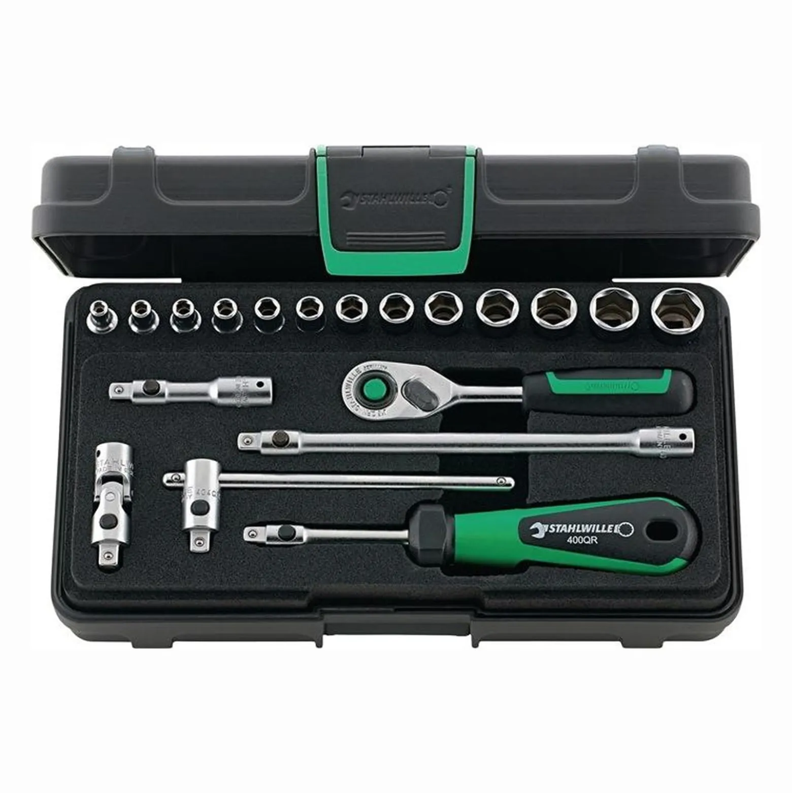 Stahlwille Steckschlüsselsatz 40/13/6QR 19tlg. 1/4″ SW 3,5-13 mm Anzahl Zähne 80 6-kant - 96011180