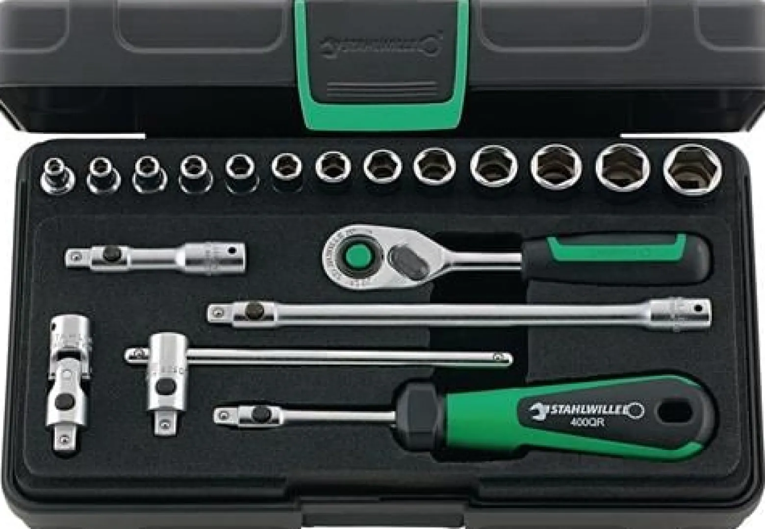 Stahlwille Steckschlüsselsatz 40/13/6QR 19tlg. 1/4″ SW 3,5-13 mm Anzahl Zähne 80 6-kant - 96011180