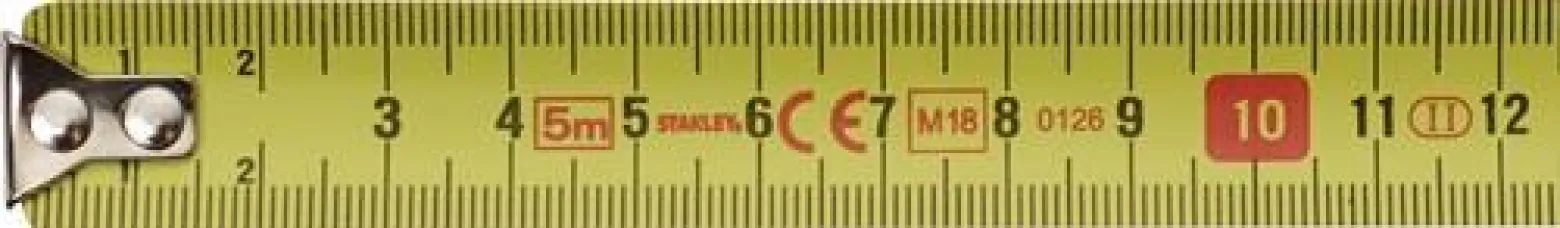 STANLEY Taschenrollbandmaß Tylon L.3m B.12,7mm mm/cm EG II Ku.Gürtelclip - 1-30-687