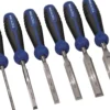 Stechbeitelsatz 6,10,12,16,20,26mm 2-K Heft.m.Schlagknopf 6-tlg.Krt.TECWERK