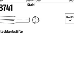 Steckkerbstift ISO 8741 12x 40 Stahl 25 Stück