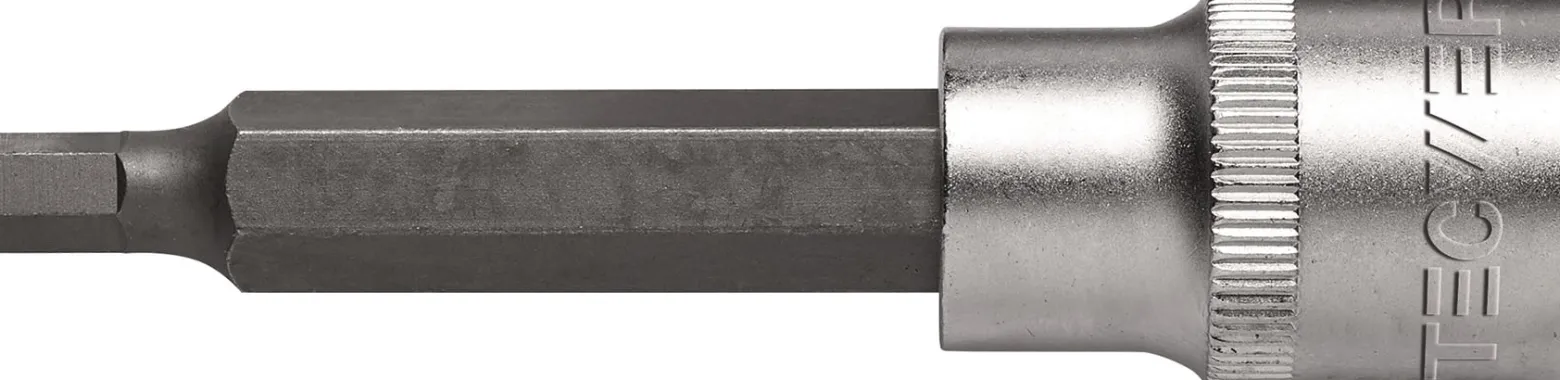 Steckschlüsseleinsatz 1/2 Zoll Innen-6-kant SW 6mm L.90mm TECWERK