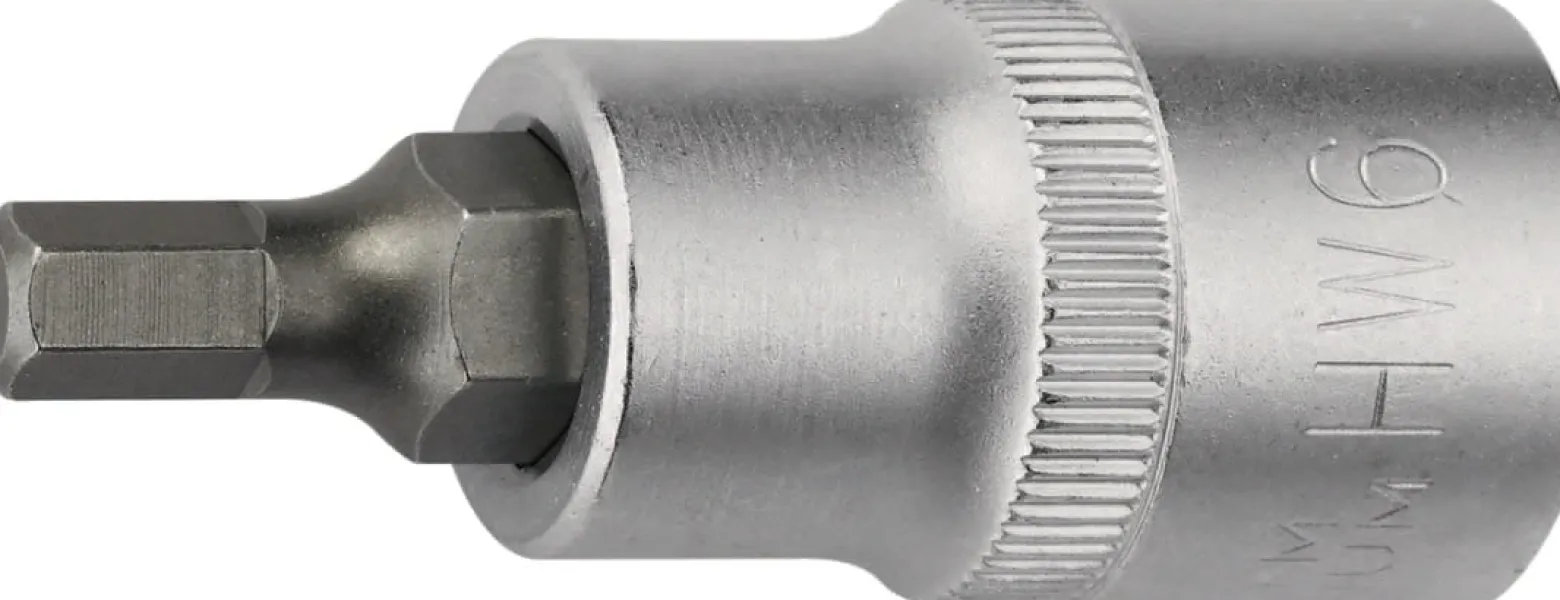 Steckschlüsseleinsatz 1/2 Zoll Innen-6-kant SW 12mm L.55mm TECWERK