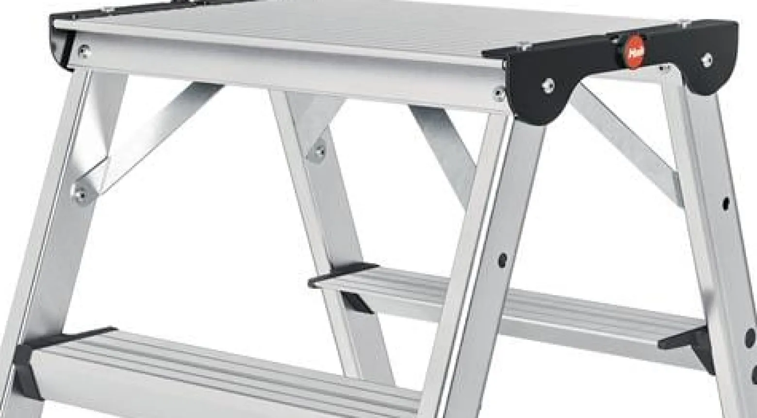 Stufenstehleiter D100TL Alu.Stufen 2x4-2x6 Gesamt-H.981-1430mm teleskopier.HAILO