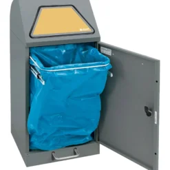 Stumpf Abfalltrennung Modul-Vario 60 graualu-struktur ProSlide-System 60l + Trethebel - 625-060-1-1-100