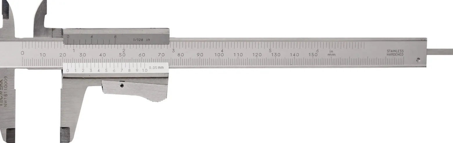 Taschenmessschieber DIN 862 150mm m.Momentf.eck.TECWERK