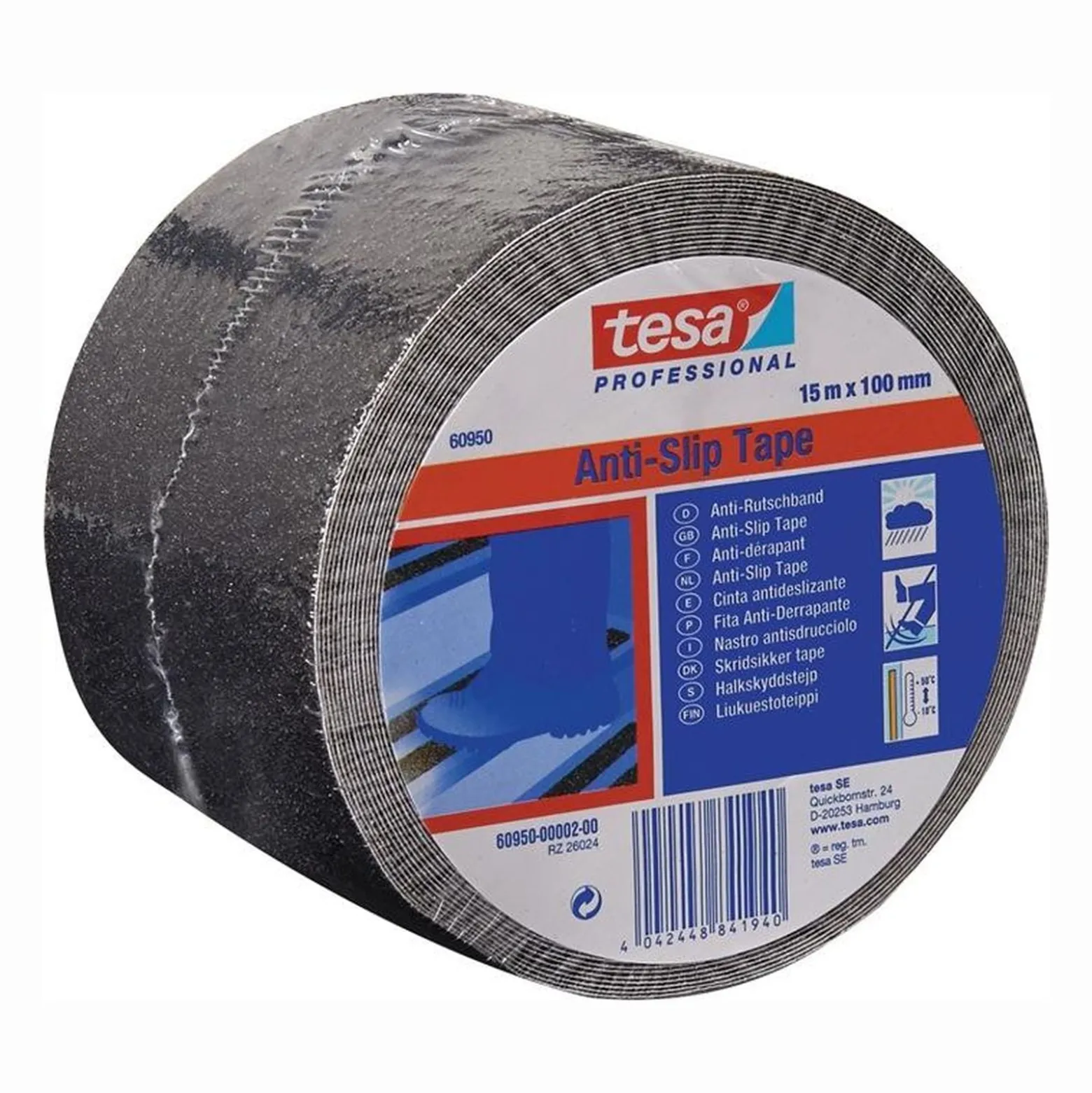 Tesa Antirutschklebeband 60950 / 60951 schwarz - 60950-00002-00