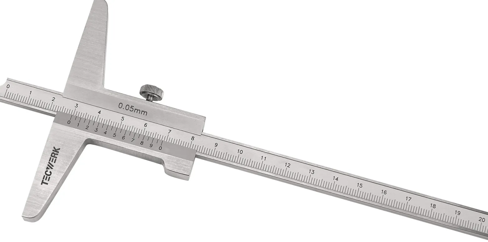 Tiefenmessschieber DIN 862 200mm ger.Schiene 10x4,5mm TECWERK