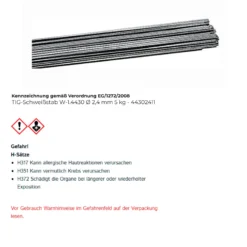 TIG-Schweißstab W-1.4430 Ø 2,4 mm - 44302411