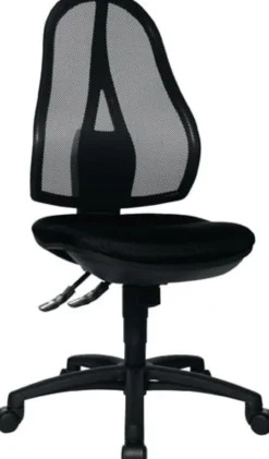 TOPSTAR Bürodrehstuhl m.Punktsynchrontechnik schwarz 430- 510mm o.Armlehnen Trgf.110kg - OP200 G20