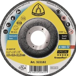Trennscheibe A 980 TZ Special D125x0,8mm gekr.INOX Bohr.22,23mm KLINGSPOR