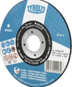 Trennscheibe BASIC D125x2,5mm ger.2in1 Bohr.22,23mm TYROLIT