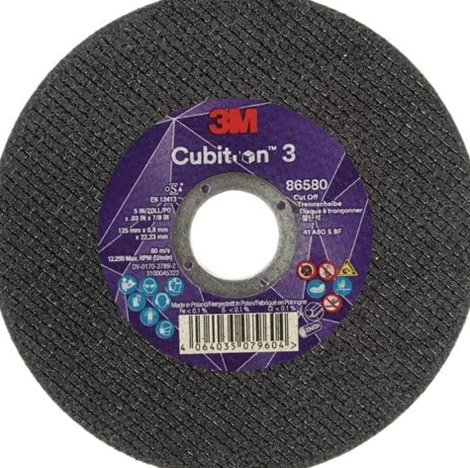 Trennscheibe Cubitron™ 3 D125x0,8mm ger.3M™ Cubitron™ 3 Bohr.22,23mm 3M