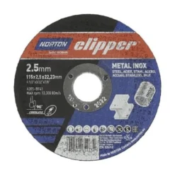Trennscheibe D115x2,5mm Typ 41 Metall-Inox Bohr.22,23mm NORTON CLIPPER
