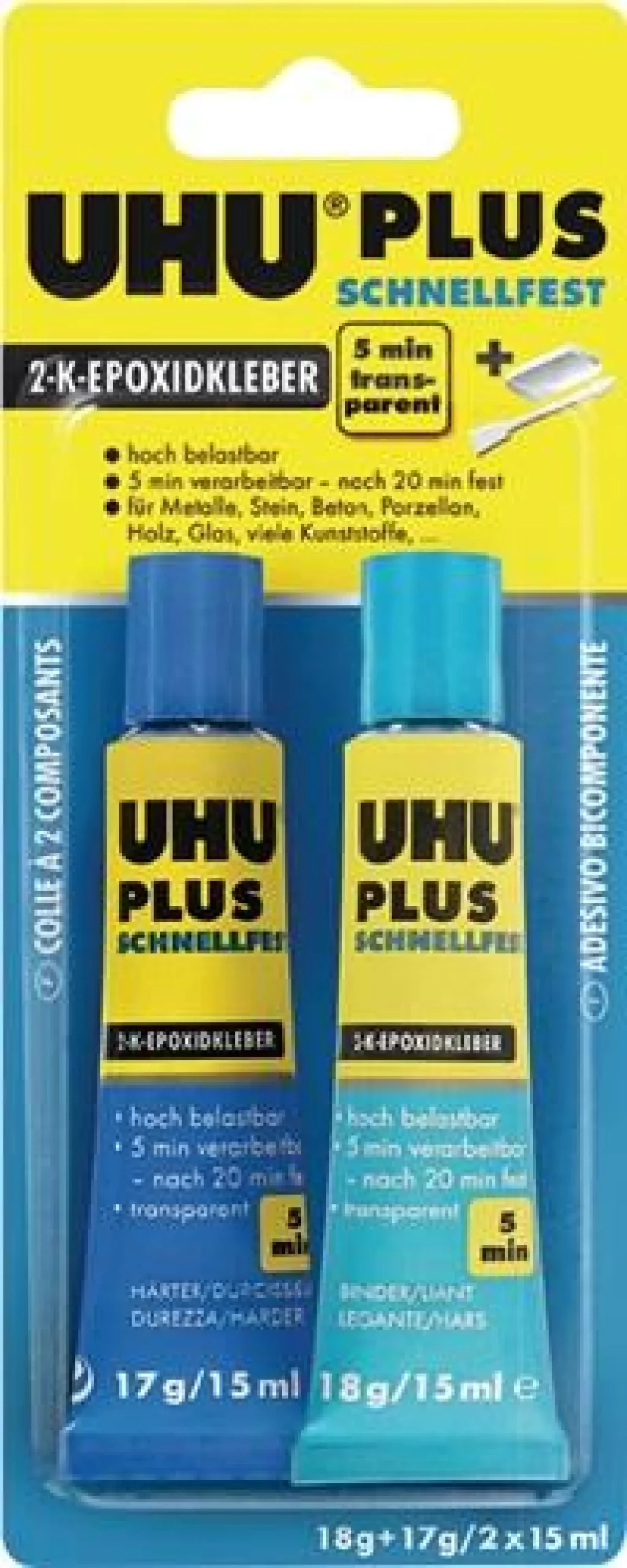 UHU 6x 2K-Epoxidharzklebstoff PLUS SCHNELLFEST 57 g - 45740