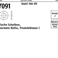 Unterlegscheibe ISO 7091 22 Stahl 100 HV 100 Stück