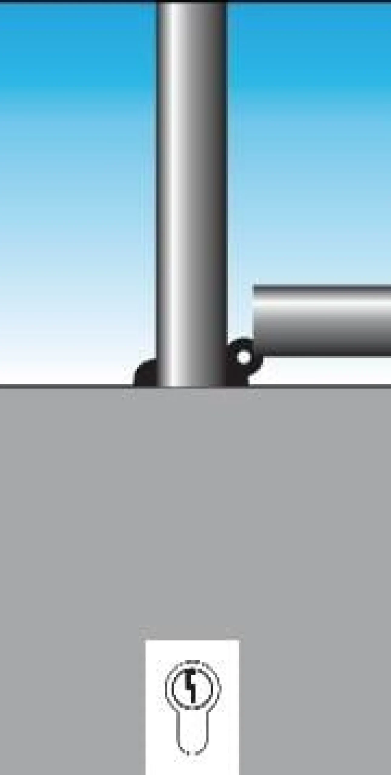 Urbanus Sperrpfosten Stahl silber - AS-125