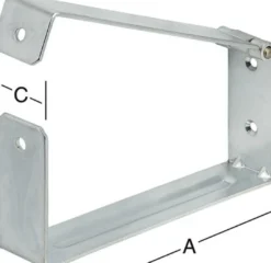 VORMANN Leiter- u.Gerätehalter L.200mm H.90mm B.40mm - 001440200Z