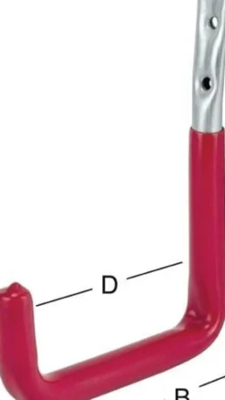 VORMANN Wandhaken U-Form Rotgummi 150 mm STA verz - 001451006BL