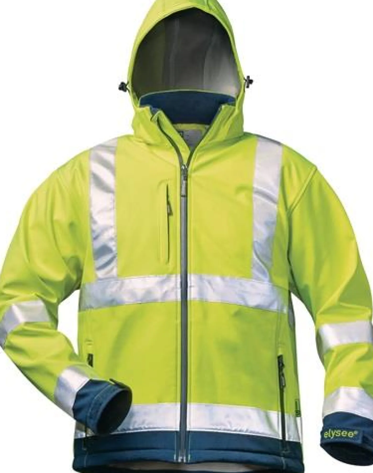 Warnschutz-Softshelljacke LIAM Gr.M fluoresz.gelb/marine ELYSEE