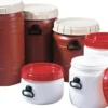 Weithalsfass 55 l braun mit beigem Deckel - 6942-91-971