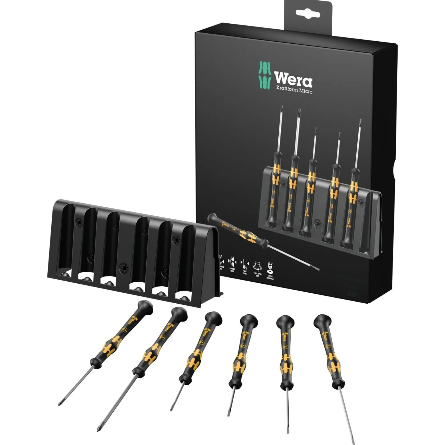 Wera 1578 A/6 Elektroniker-Schraubendrehersatz + Rack - 030170