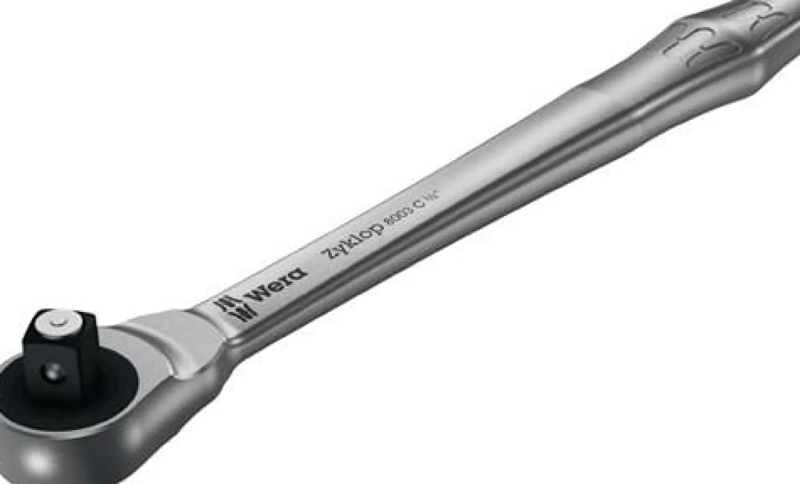 Wera 8003 C Zyklop Metal-Knarre mit Durchsteckvierkant mit 1/2"-Antrieb - 004063