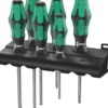 Wera 334/355/6 Rack Schraubendrehersatz Kraftform Plus Lasertip + Rack - 105656