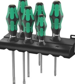 Wera 334/355/6 Rack Schraubendrehersatz Kraftform Plus Lasertip + Rack - 105656