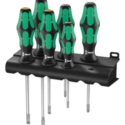 Wera 334/355/6 Rack Schraubendrehersatz Kraftform Plus Lasertip + Rack - 105656
