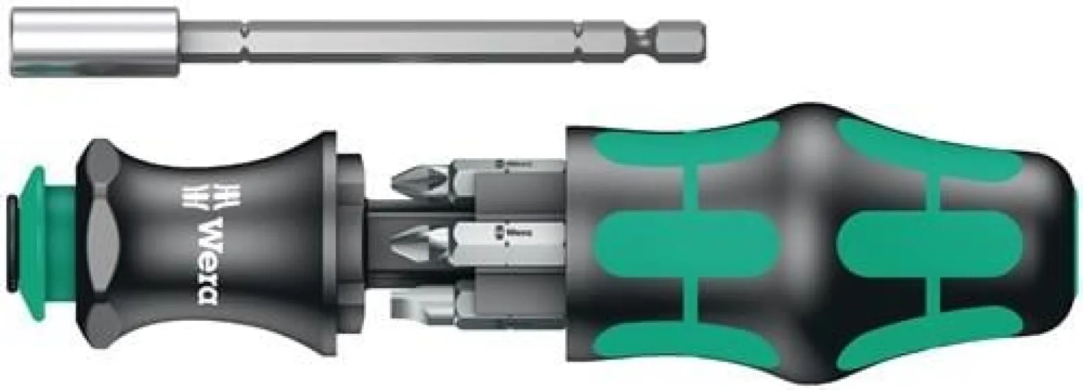 Wera Teleskop-Bithalter Kraftform Kompakt 28 SB mit 6 Bits - 073240