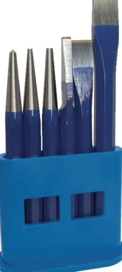 Werkzeugsatz Inh.6tlg.CrV-Stahl lack.Ku.-Halter TECWERK