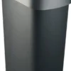 Wertstoffsammler TWIST 50l H602xB298xT401mm schw.Deckelrand dunkelsilber ROTHO