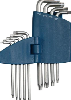 Winkelschraubendrehersatz 9-tlg.T9-T45 Ku.-Halter TECWERK