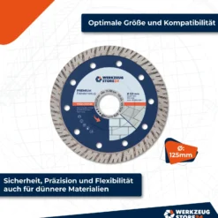 WS24 Diamanttrennscheibe Premium Feinsteinzeug 125 mm - WS24-100428
