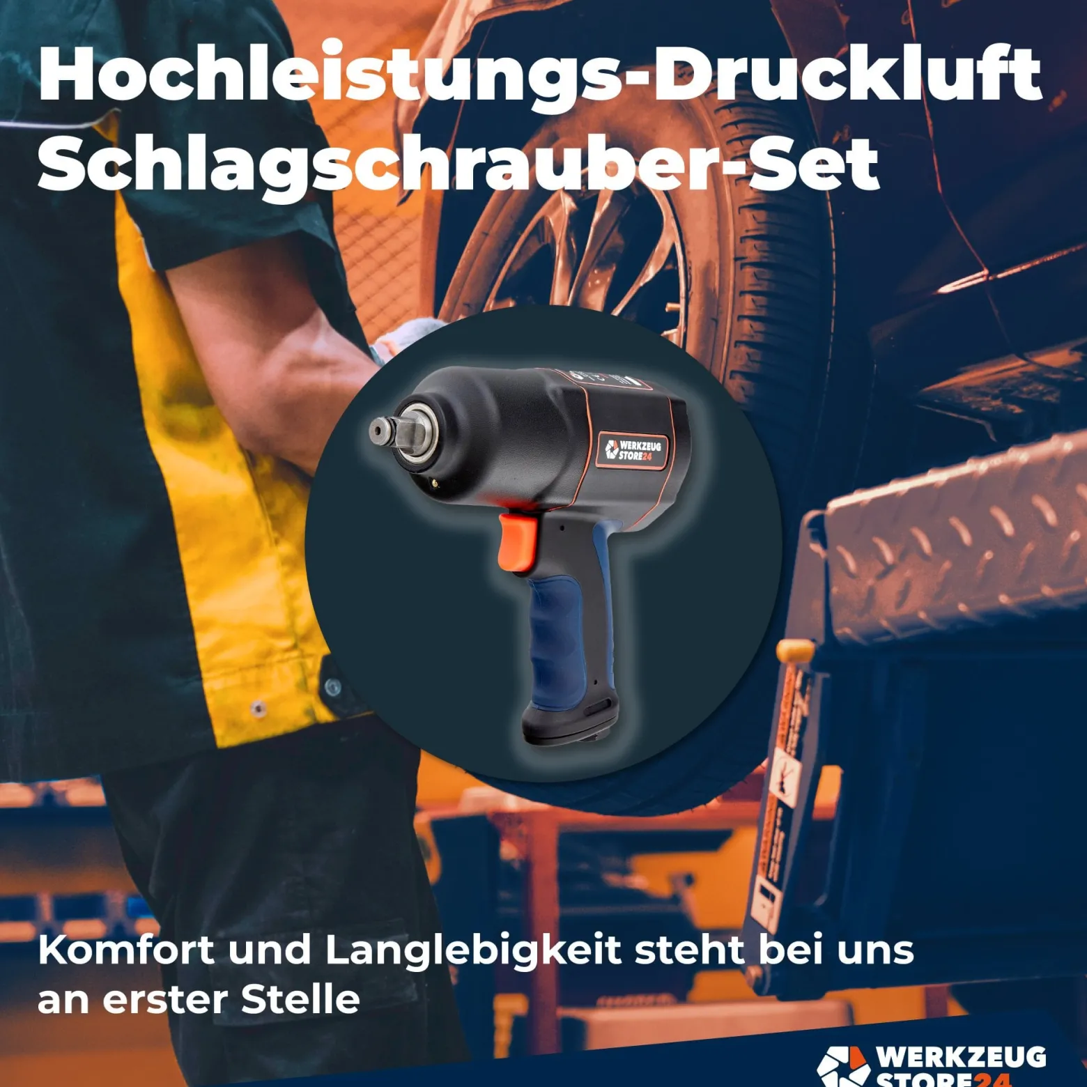 WS24 Druckluft-Schlagschrauber 1/2" 20tlg. - WS24-100107