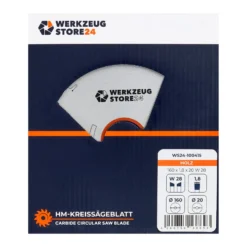 WS24 HM-Kreissägeblatt Holz 160 x 1,8 x 20 WZ 28- WS24-100415