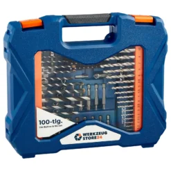 WS24 TIN-Bohrer und Bit-Set 100 tlg. in Kunststoffkoffer - WS24-100098